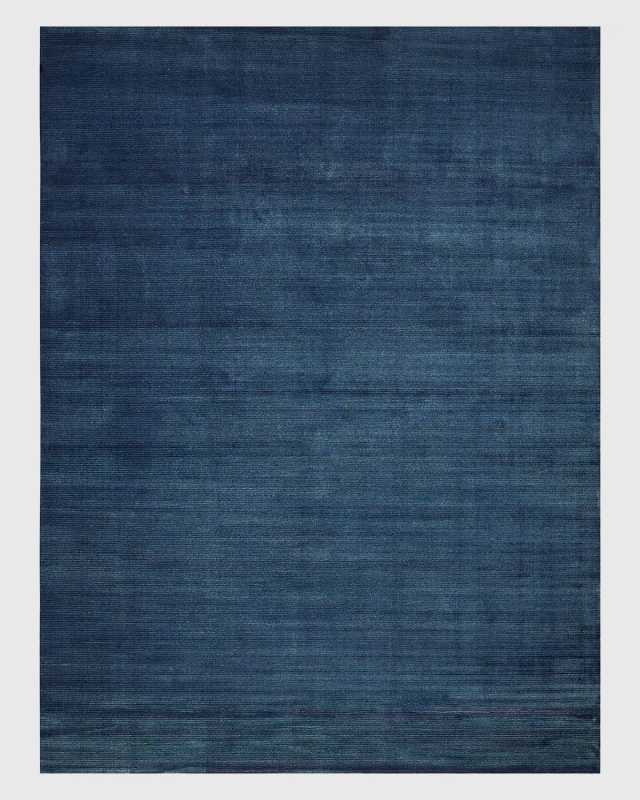 Pavia Hand-Loomed Navy Rug, 12' x 15'